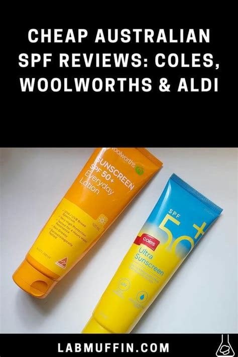 coles woolworths aldi sunscreen.